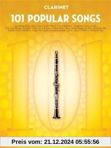 101 Popular Songs - Clarinet (Instrumental Folio): For Clarinet