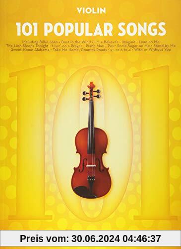 101 Popular Songs - Violin (Instrumental Folio): For Violin