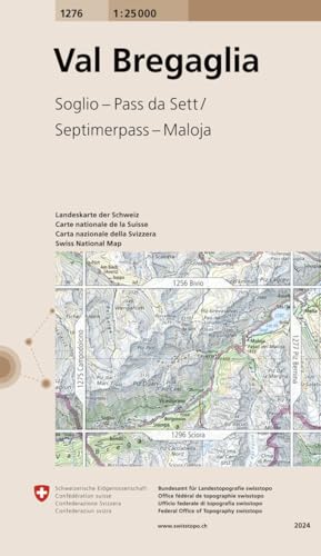 1276 Val Bregaglia: Soglio - Pass da Sett/Septimerpass - Maloja (Landeskarte 1:25 000, Band 1276) von Bundesamt fr Landestopog