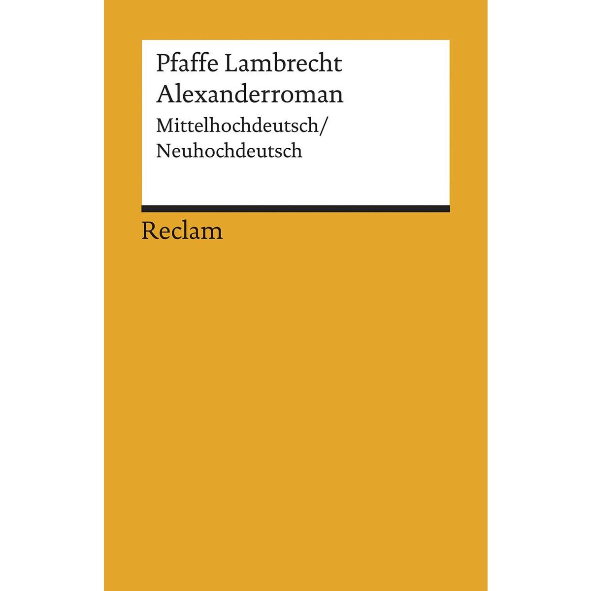 Alexanderroman von Reclam Philipp Jun.