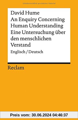 An Enquiry Concerning Human Understanding / Eine Untersuchung über den menschlichen Verstand: Englisch/Deutsch (Reclams Universal-Bibliothek)
