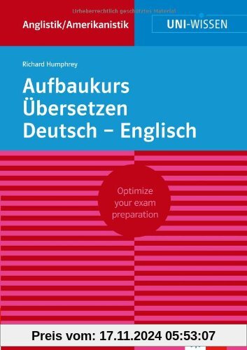 Aufbaukurs Übersetzen Deutsch-Englisch