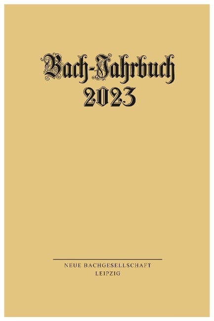 Bach-Jahrbuch 2023