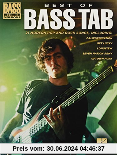 Best Of Bass Tab - Bass Recorded Versions: Noten, Songbook, Tabulatur für Bass-Gitarre
