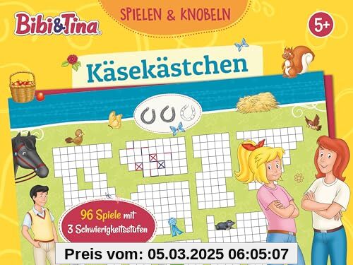 Bibi & Tina Käsekästchen Spieleblock: Perfekt geeignet für zu Hause und unterwegs als Familienspiel oder Geburtstagsgeschenk | für Kinder ab 5 Jahren