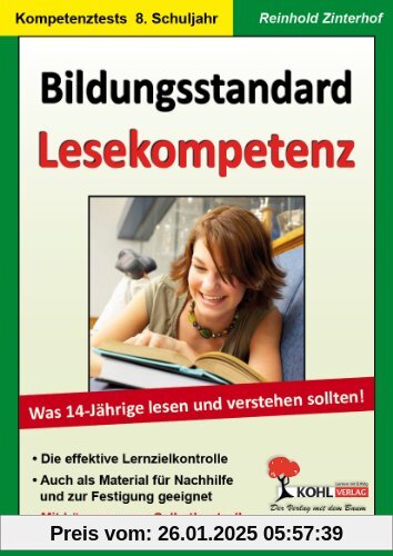 Bildungsstandard Lesekompetenz: Was 14-Jährige lesen und verstehen sollten!