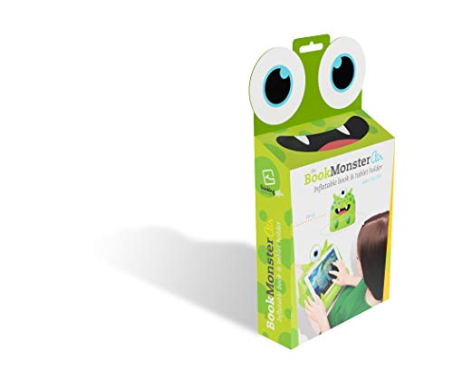 Bookmonster Air Percy - grün - Lesekissen: Aufblasbares Lesekissen für Bücher und Tablets