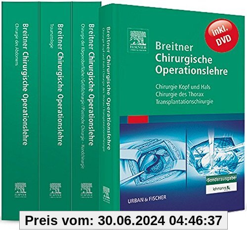 Breitner Chirurgische Operationslehre: Der Klassiker kompakt - zusammengefasst in vier Bänden - inklusive einer DVD