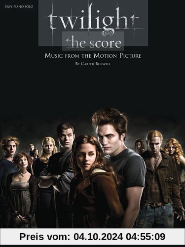 Carter Burwell Twilight The Score (Easy Piano) Pf