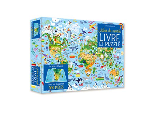 Coffret Atlas du monde (Livre + puzzle de 300 pièces): Coffret livre et puzzle von Usborne