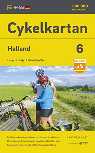 Cykelkartan Blad 6 Halland 1:90000: Radwanderkarte 06 Halland 1:90000