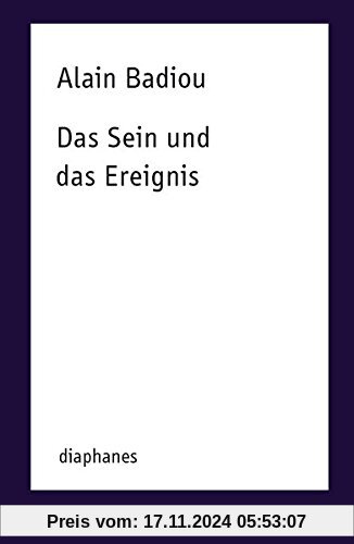 Das Sein und das Ereignis (TransPositionen)