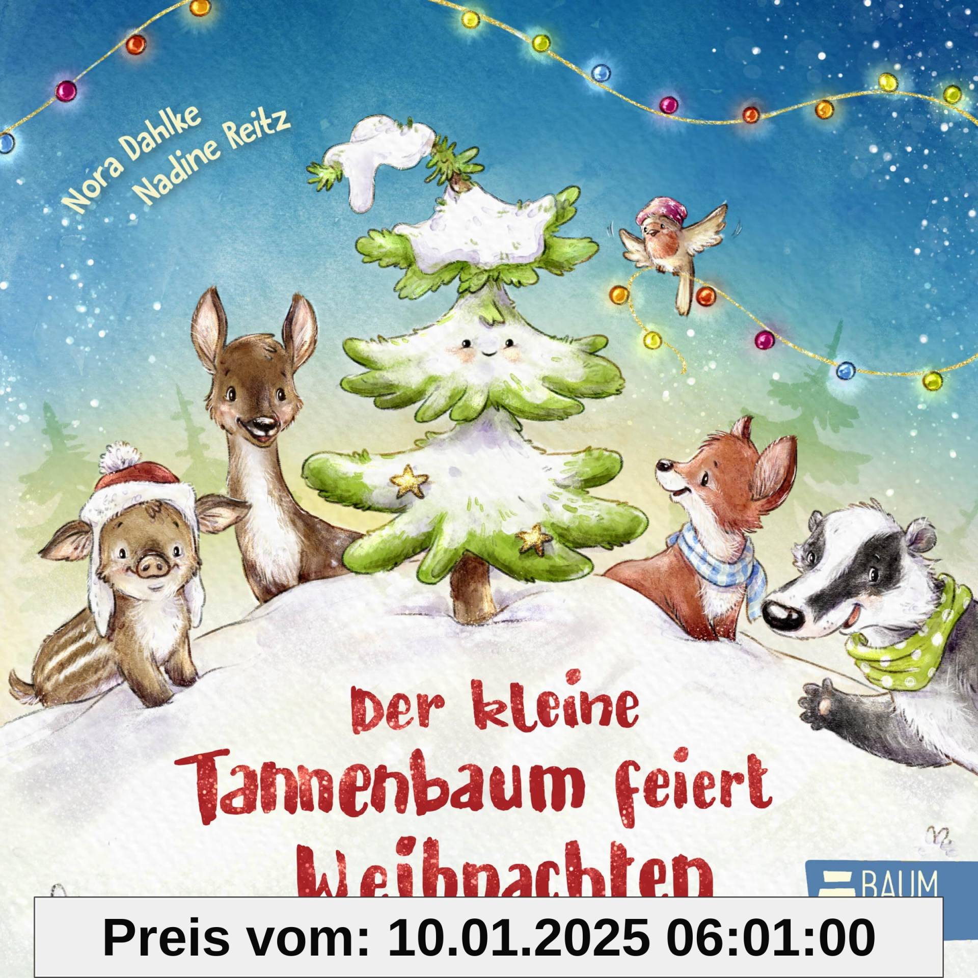 Der kleine Tannenbaum feiert Weihnachten: Ein süßes Pappbilderbuch zum Mitmachen ab 2 Jahren