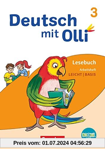 Deutsch mit Olli - Lesen 2-4 - Ausgabe 2021 - 3. Schuljahr: Arbeitsheft Leicht / Basis - Mit BOOKii-Funktion