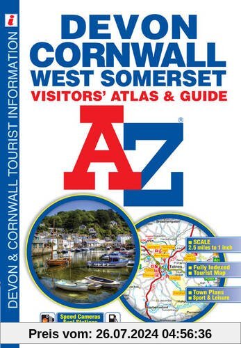 Devon, Cornwall and West Somerset Visitors' Atlas (A-Z Street Maps & Atlases)