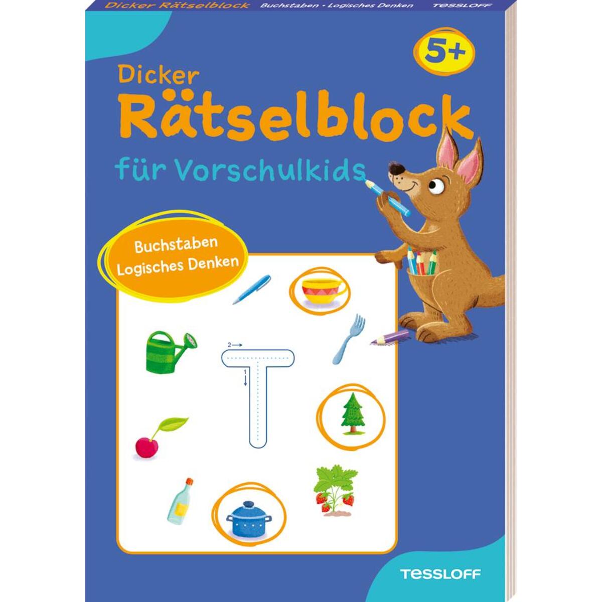 Dicker Rätselblock für Vorschulkids. Buchstaben, Logisches Denken von Tessloff Verlag