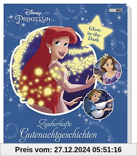 Disney Prinzessin: Zauberhafte Gutenachtgeschichten: Pappbilderbuch mit Glow-in-the-Dark-Effekten auf jeder Seite