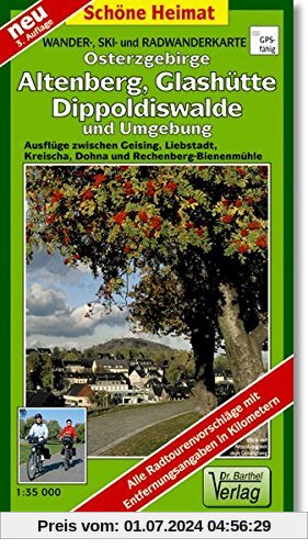 Doktor Barthel Wander- und Radwanderkarten, Osterzgebirge, Altenberg und Umgebung (Schöne Heimat)