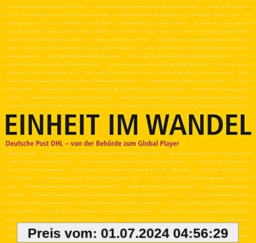 Einheit im Wandel: Deutsche Post DHL - Von der Behörde zum Global Player