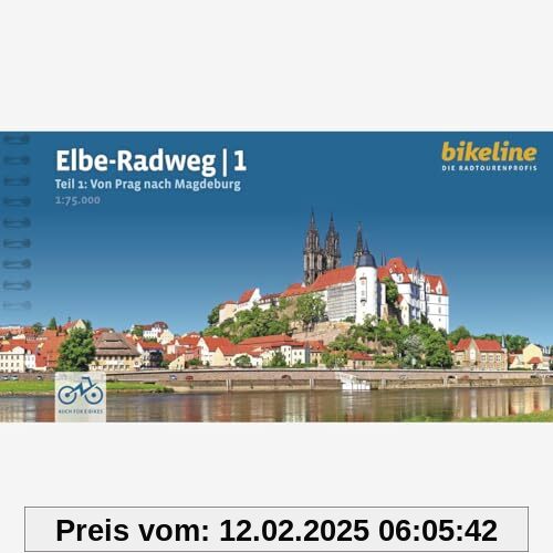 Elbe-Radweg: Von Prag nach Magdeburg, 1:75.000, 521 km, GPS-Tracks Download, LiveUpdate (Bikeline Radtourenbücher)