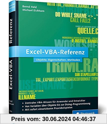 Excel-VBA-Referenz: Objekte, Eigenschaften, Methoden