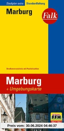 Falk Stadtplan Extra Standardfaltung Marburg