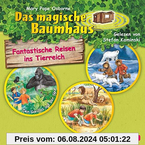 Fantastische Reisen ins Tierreich. Die Hörbuchbox: Den Gorillas auf der Spur / Im Tal der Löwen / Auf der Spur der Eisbären: 3 CDs (Das magische Baumhaus)