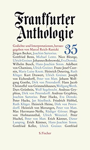 Frankfurter Anthologie: Fünfunddreißigster Band Gedichte und Interpretationen von FISCHERVERLAGE