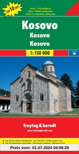Freytag Berndt Autokarten, Kosovo - Maßstab 1:150 000 (freytag & berndt Auto + Freizeitkarten)