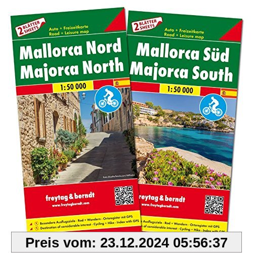 Freytag Berndt Autokarten, Mallorca Nord und Süd, Set - Maßstab 1:50.000 (freytag & berndt Auto + Freizeitkarten)