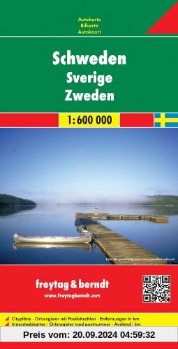 Freytag Berndt Autokarten, Schweden - Maßstab 1:600.000