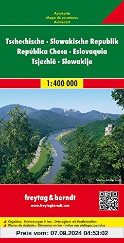 Freytag Berndt Autokarten, Tschechische - Slowakische Republik - Maßstab 1:400.000 (freytag & berndt Auto + Freizeitkarten)