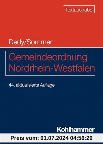 Gemeindeordnung Nordrhein-Westfalen: Textausgabe (Kommunale Schriften für Nordrhein-Westfalen)