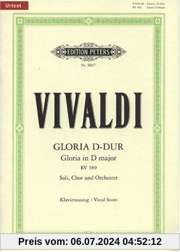 Gloria D-Dur RV 589: für Soli, Chor und Orchester / Klavierauszug