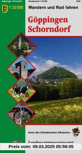 Göppingen Schorndorf: Wandern und Radfahren 1:35000