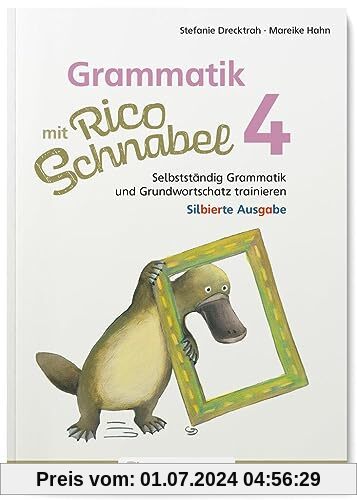 Grammatik mit Rico Schnabel, Klasse 4 - silbierte Ausgabe: Selbstständig Grammatik und Grundwortschatz trainieren (Rico Schnabel: Übungshefte Deutsch)
