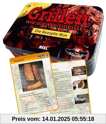 Grillen wie die Weltmeister - Die Rezepte-Box, (inkl. Grillfibel in Metallbox)