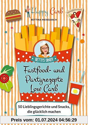 Happy Carb: Fastfood- und Partyrezepte Low Carb: 50 Lieblingsgerichte und Snacks, die glücklich machen