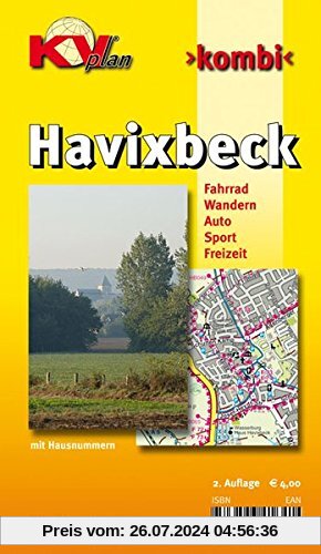 Havixbeck: 1:10.000 Ortspläne mit Freizeitkarte 1:25.000 inkl. Radrouten und Wanderwegen der Baumbergeregion (KVplan Münsterland-Region)
