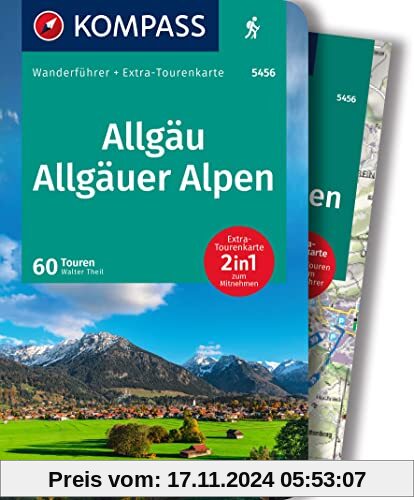 KOMPASS Wanderführer Allgäu, Allgäuer Alpen, 60 Touren: mit Extra-Tourenkarte, GPX-Daten zum Download