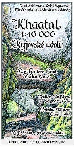 Khaatal 1:10000: Wanderkarte der Böhmischen Schweiz. Zeidler - Wolfsberg - Schwarzes Tor. Das Hintere Land