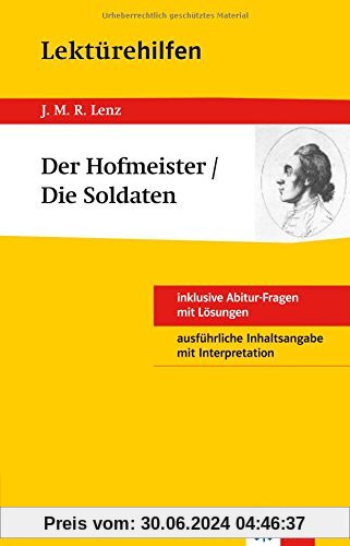 Klett Lektürehilfen Der Hofmeister/Die Soldaten: für Oberstufe und Abitur
