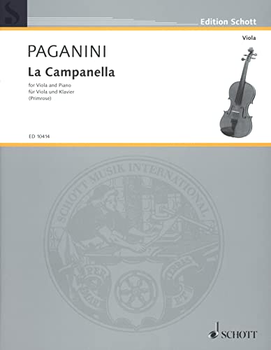 La Campanella: op. 7. Viola und Klavier. (Edition Schott) von Schott Music Distribution
