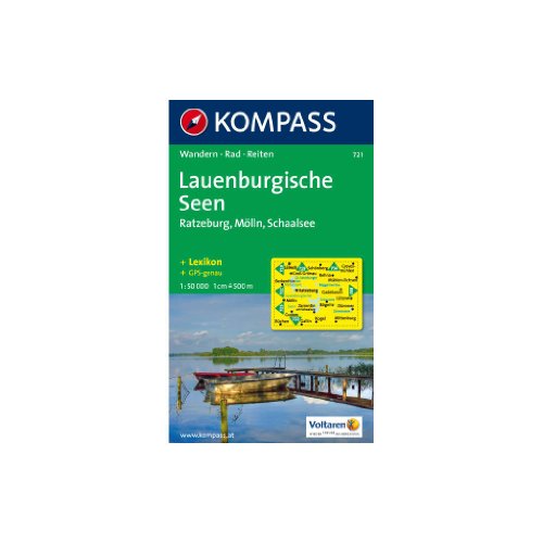 Lauenburgische Seen: Ratzeburg, Mölln, Schaalsee. 1:50.000, Wander- und Bikekarte mit Reitwegen, GPS-genau