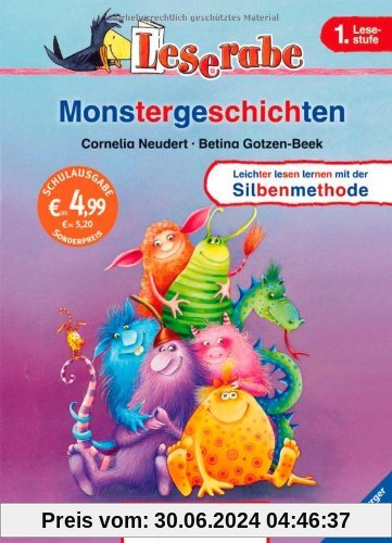 Leserabe mit Mildenberger Silbenmethode: Monstergeschichten