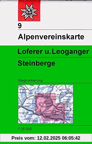 Loferer- und Leoganger Steinberge: Topographische Karte 1:25.000 (Alpenvereinskarten)