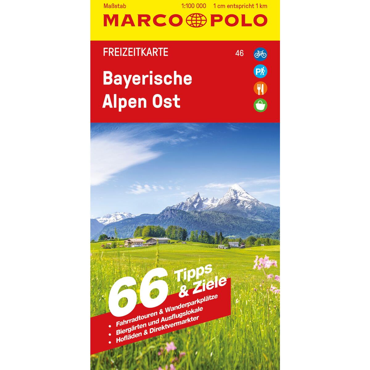 MARCO POLO Freizeitkarte 46 Bayerische Alpen Ost 1:100.000 von Mairdumont