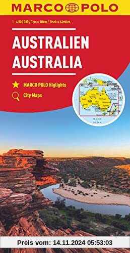 MARCO POLO Kontinentalkarte Australien 1:4 Mio.