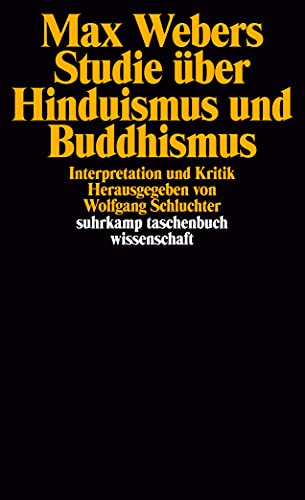 Max Webers Studie über Hinduismus und Buddhismus: Interpretation und Kritik. Herausgegeben von Wolfgang Schluchter (suhrkamp taschenbuch wissenschaft)