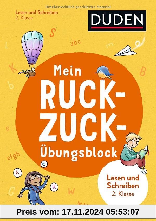 Mein Ruckzuck-Übungsblock Lesen und schreiben 2. Klasse: Mit Lernerfolgskontrolle im Block (Ruckzuck-Blöcke)